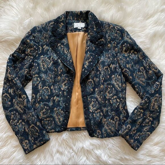 Alberto Makali Jacquard Sequin Women’s Blazer Size 6 - Picture 1 of 13